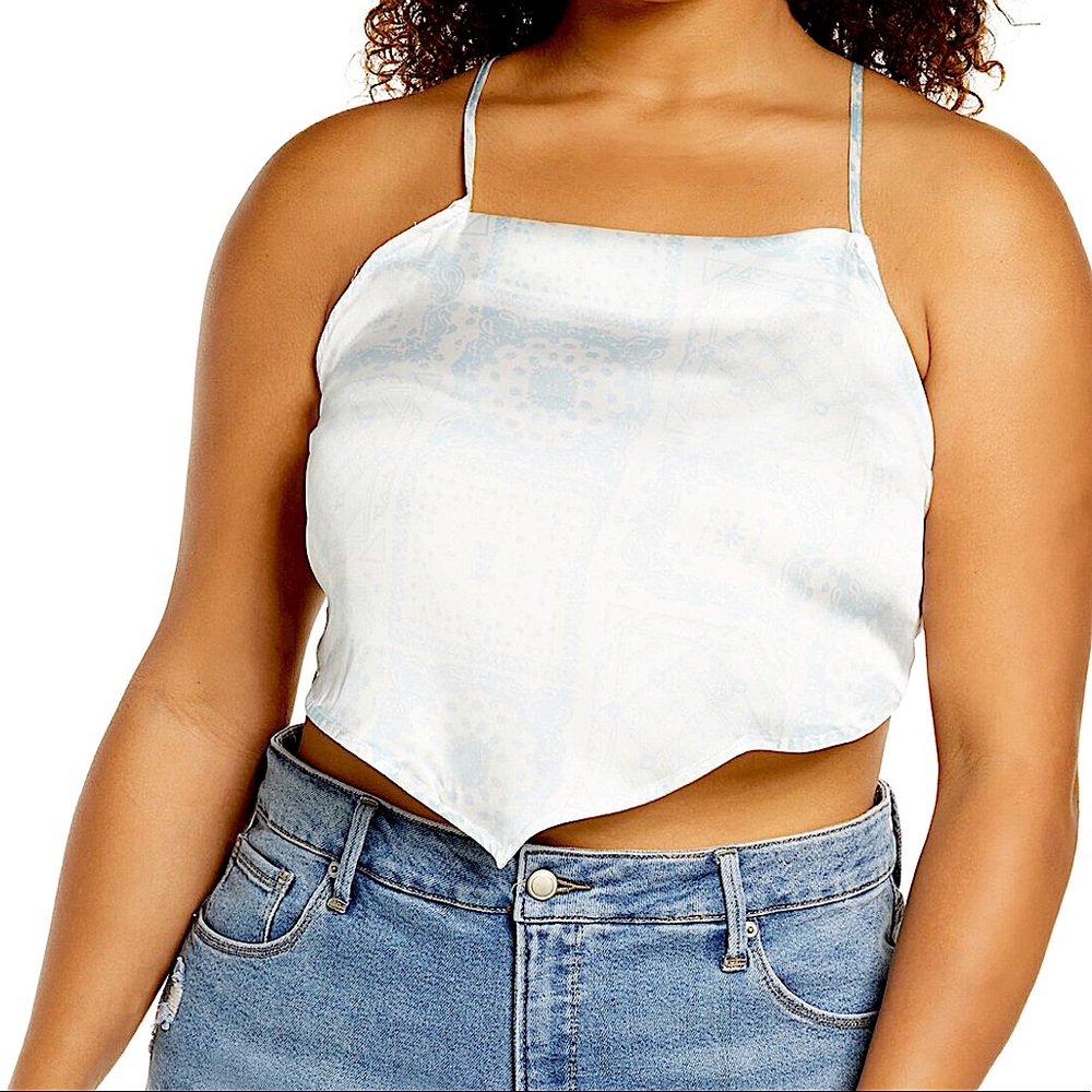 BP.
Plus Size Handkerchief Crop Top
